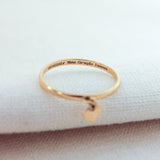 Anel Pingente Coração Personalizado Ouro 18K