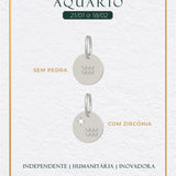 Pingente Signo Medalha Personalizada Prata 950