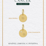 Pingente Signo Medalha Personalizada Ouro 18K