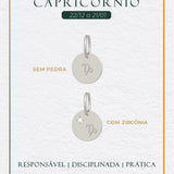 Pingente Signo Medalha Personalizada Prata 950
