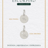 Pingente Signo Medalha Personalizada Prata 950