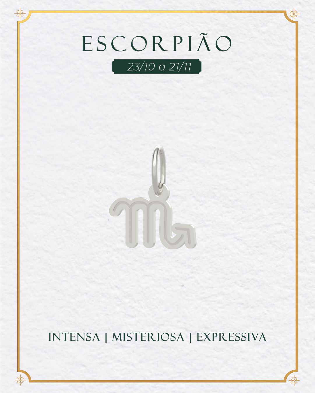 Pingente Signo do Zodíaco Prata 950