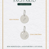 Pingente Signo Medalha Personalizada Prata 950