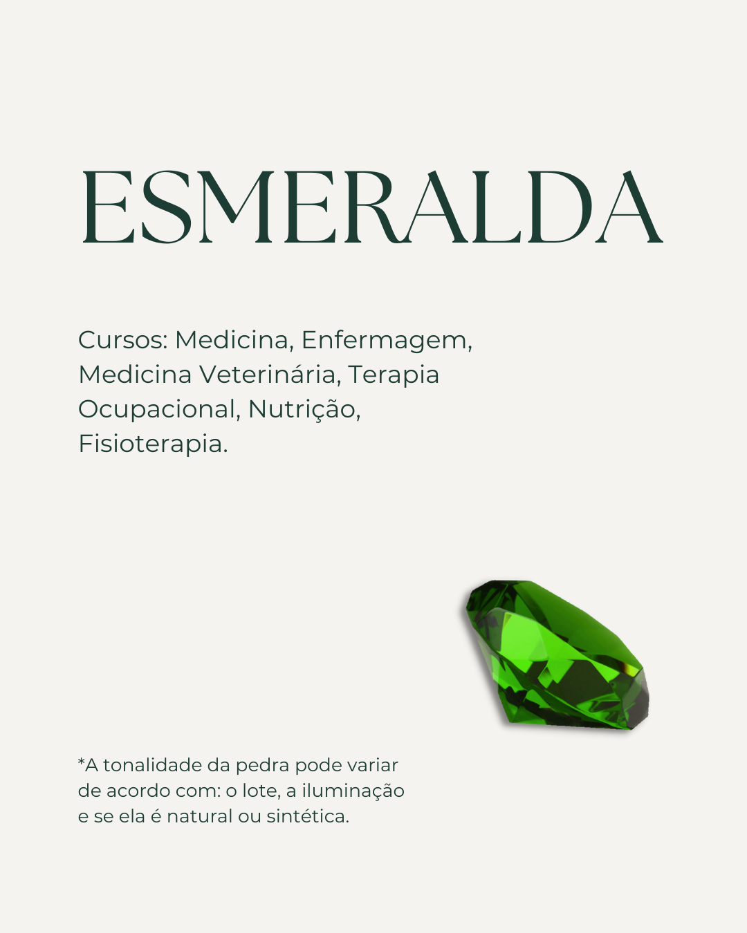 Anel Formatura Ouro 18K Esmeralda Hexagonal Aro Delicado - Montezza Joias