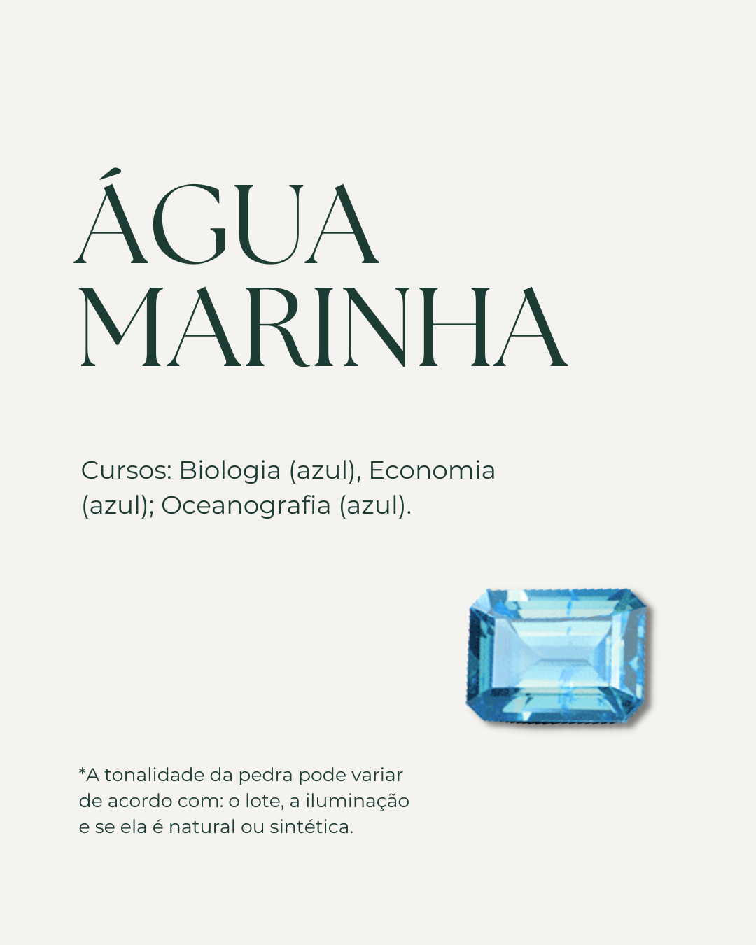 Anel Formatura Ouro 18K Água Marinha Hexagonal Aro Delicado - Montezza Joias