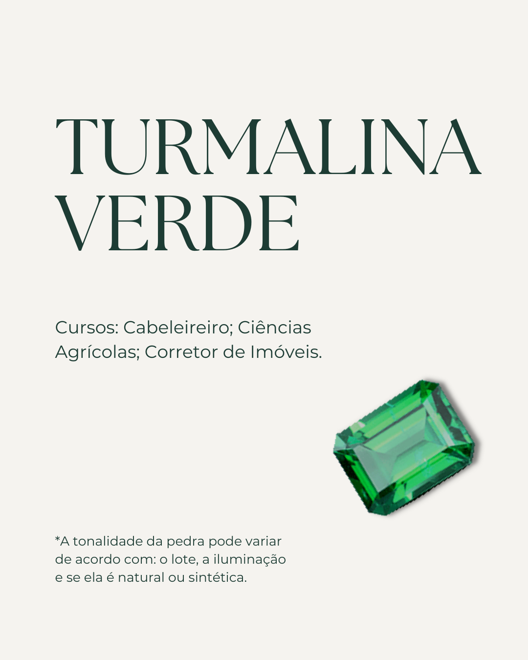 Anel Formatura Ouro 18K Turmalina Verde Navete Aro Duplo - Montezza Joias