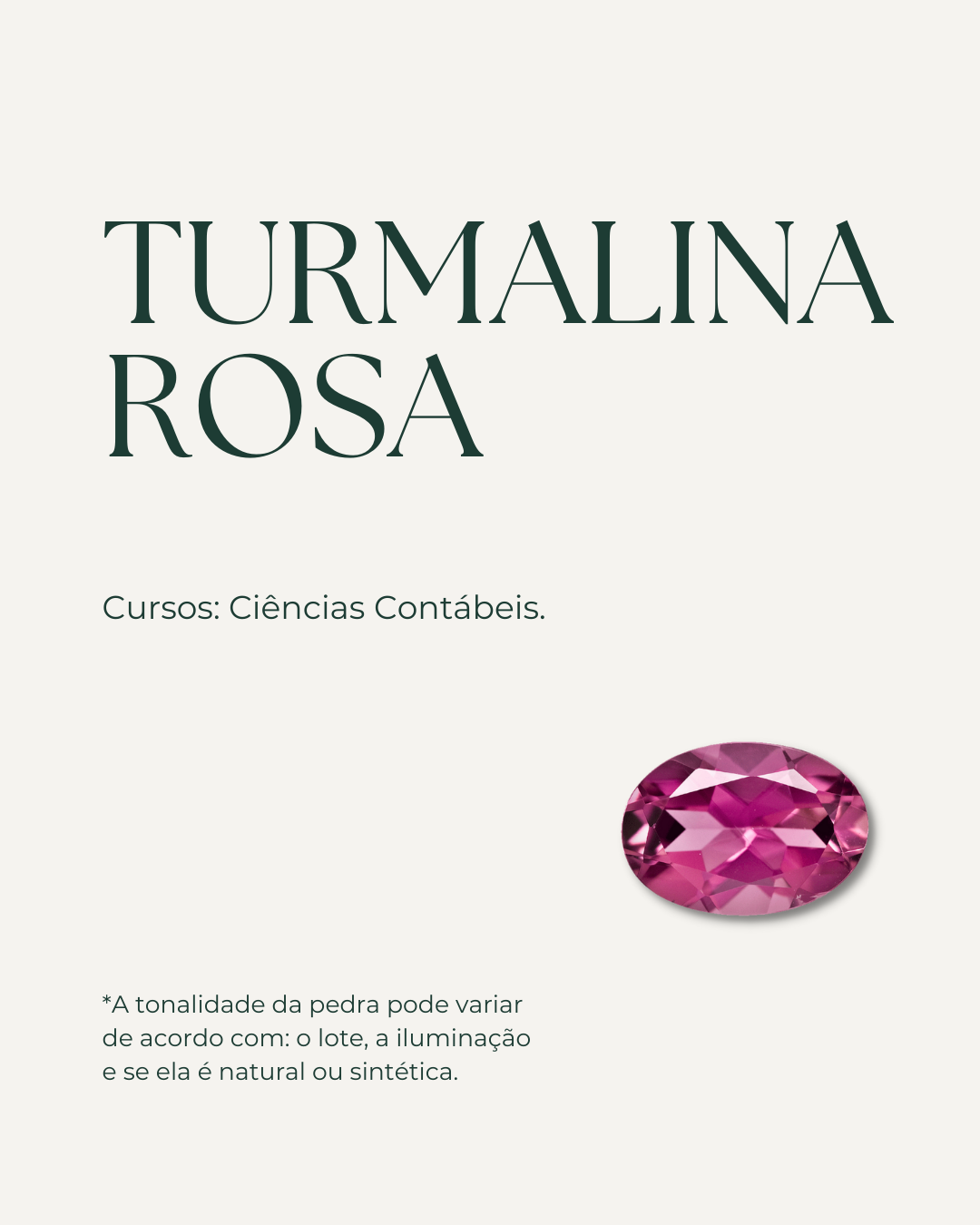 Anel Formatura Ouro 18K Turmalina Rosa Hexagonal Aro Delicado - Montezza Joias