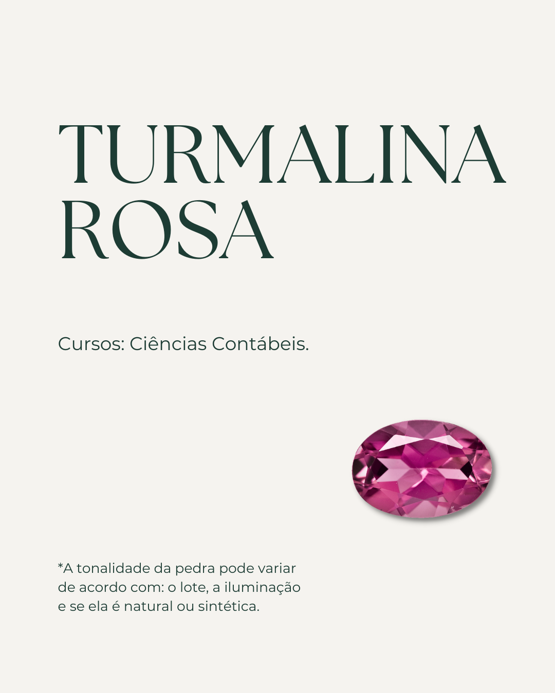 Anel Formatura Ouro 18K Turmalina Rosa Redonda Aro Delicado - Montezza Joias