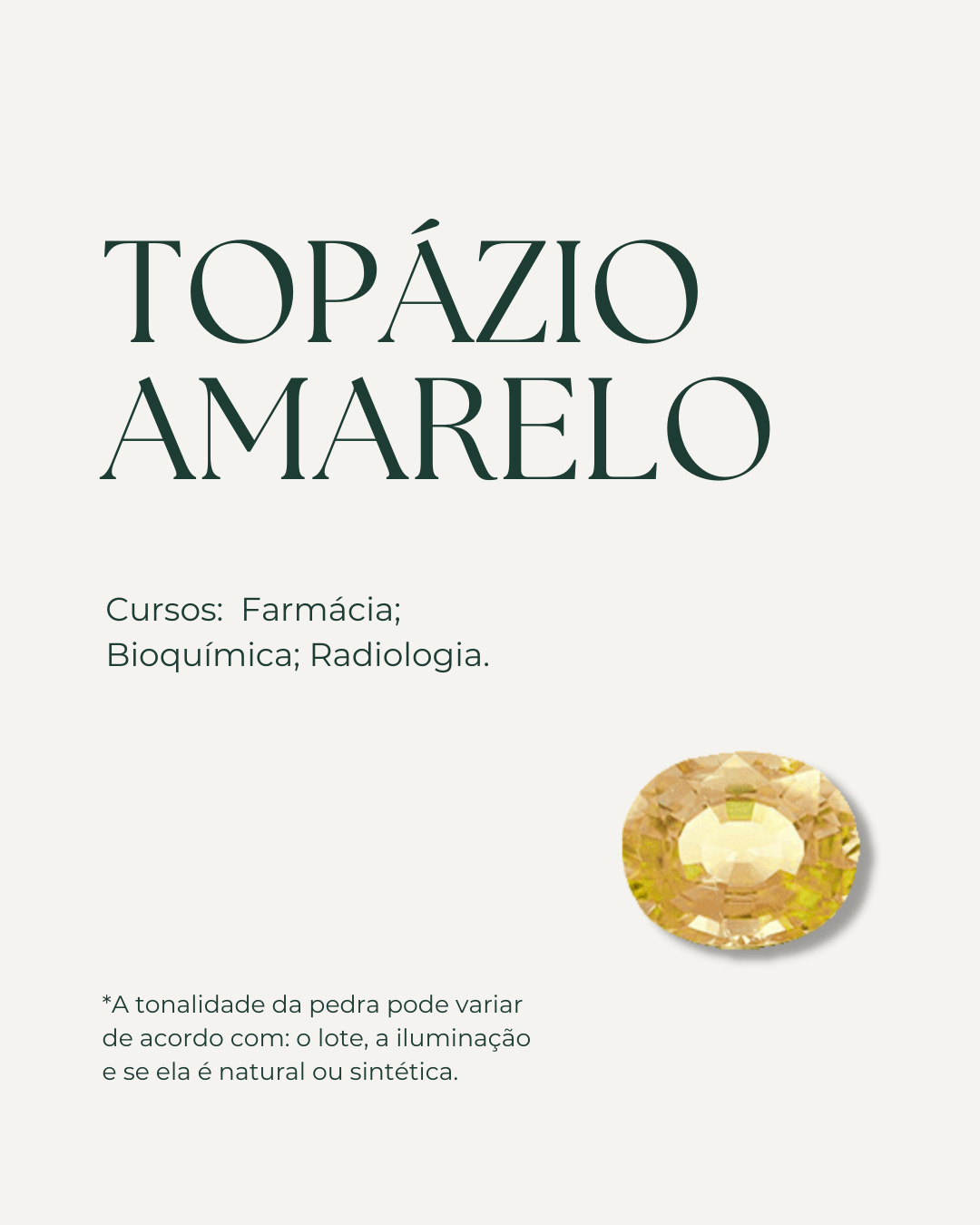 Anel Formatura Ouro 18K Topázio Amarelo Hexagonal Aro Delicado - Montezza Joias