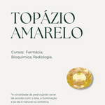 Anel Formatura Ouro 18K Topázio Amarelo Hexagonal Aro Delicado - Montezza Joias