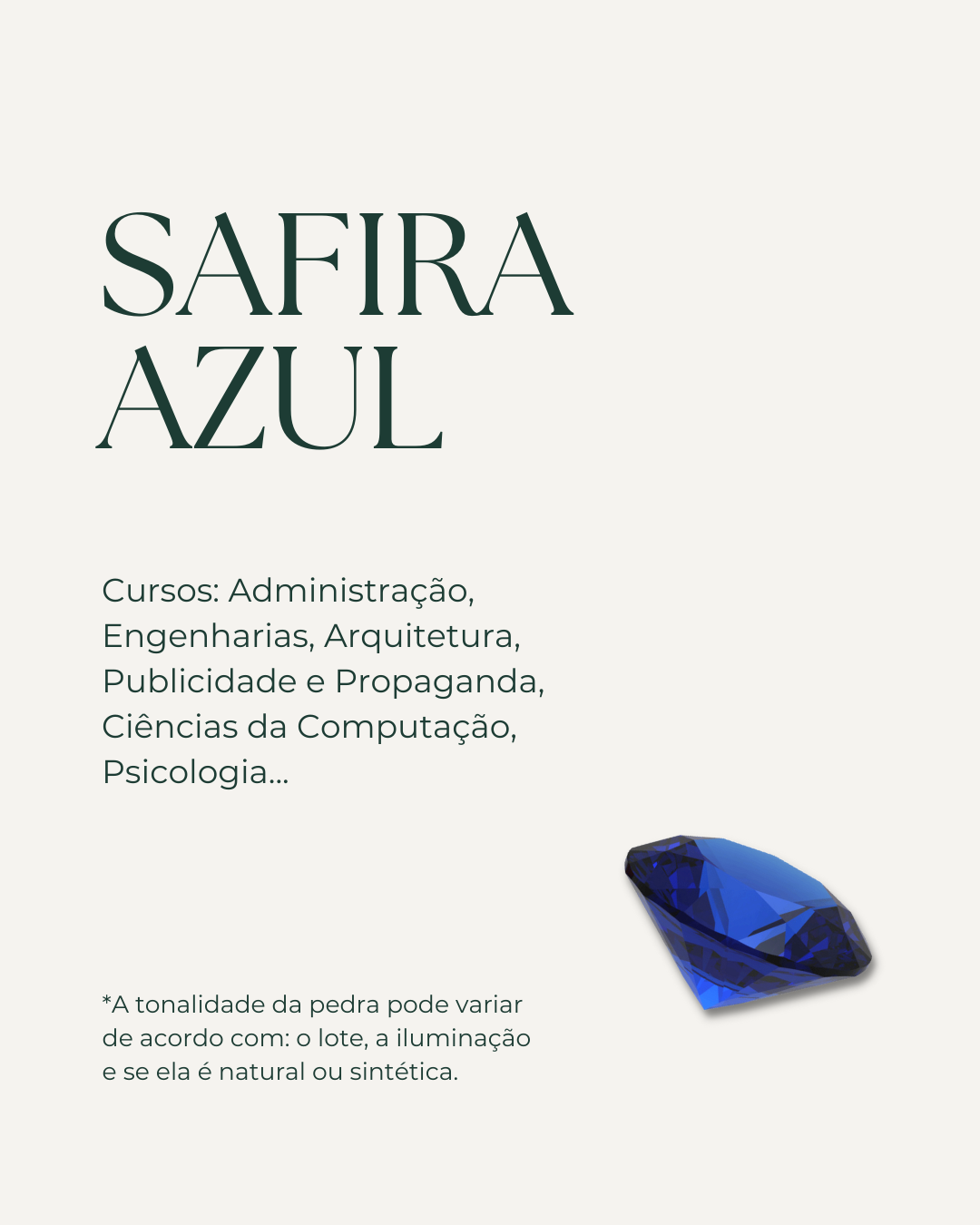 Anel Formatura Ouro 18K Safira Hexagonal Aro Delicado - Montezza Joias