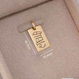 Pingente Foto Personalizado Retangular Ouro 18K