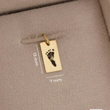 Pingente Foto Personalizado Retangular Ouro 18K