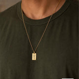 Pingente Personalizado Retangular Ouro 18K