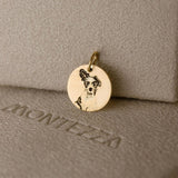 Pingente Personalizado Redondo Ouro 18K