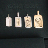 Pingente Facetado Foto Personalizado Ouro 18K
