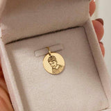 Pingente Personalizado Redondo Ouro 18K
