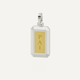 Pingente Facetado Personalizado Ouro 18K e Prata 950