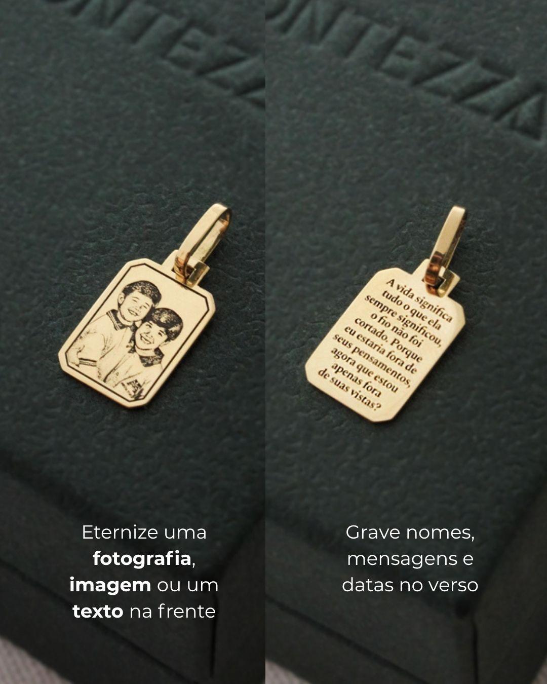 Pingente Personalizado Desquinado Ouro 18K