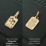 Pingente Personalizado Desquinado Ouro 18K