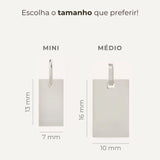 Pingente Foto Personalizado Retangular Prata 950
