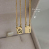 Escapulário Mini Personalizado Ouro 18K