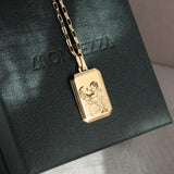 Pingente Facetado Foto Personalizado Ouro 18K