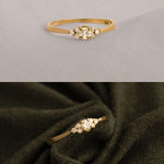Anel Solitário Personalizado Ouro 18K 7 Pedras Aro Afinado