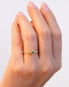 Anel Formatura Losango Aro Cravejado Ouro 18K