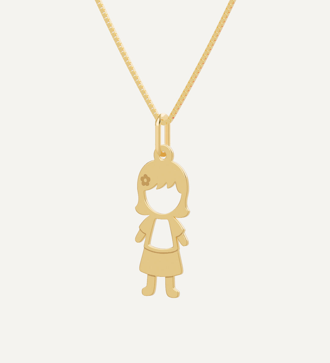Pingente Menina Luiza em Ouro 18K