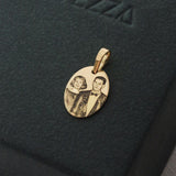 Pingente Foto Personalizado Oval Ouro 18K