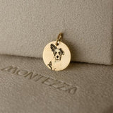 Pingente Foto Personalizado Redondo Ouro 18K