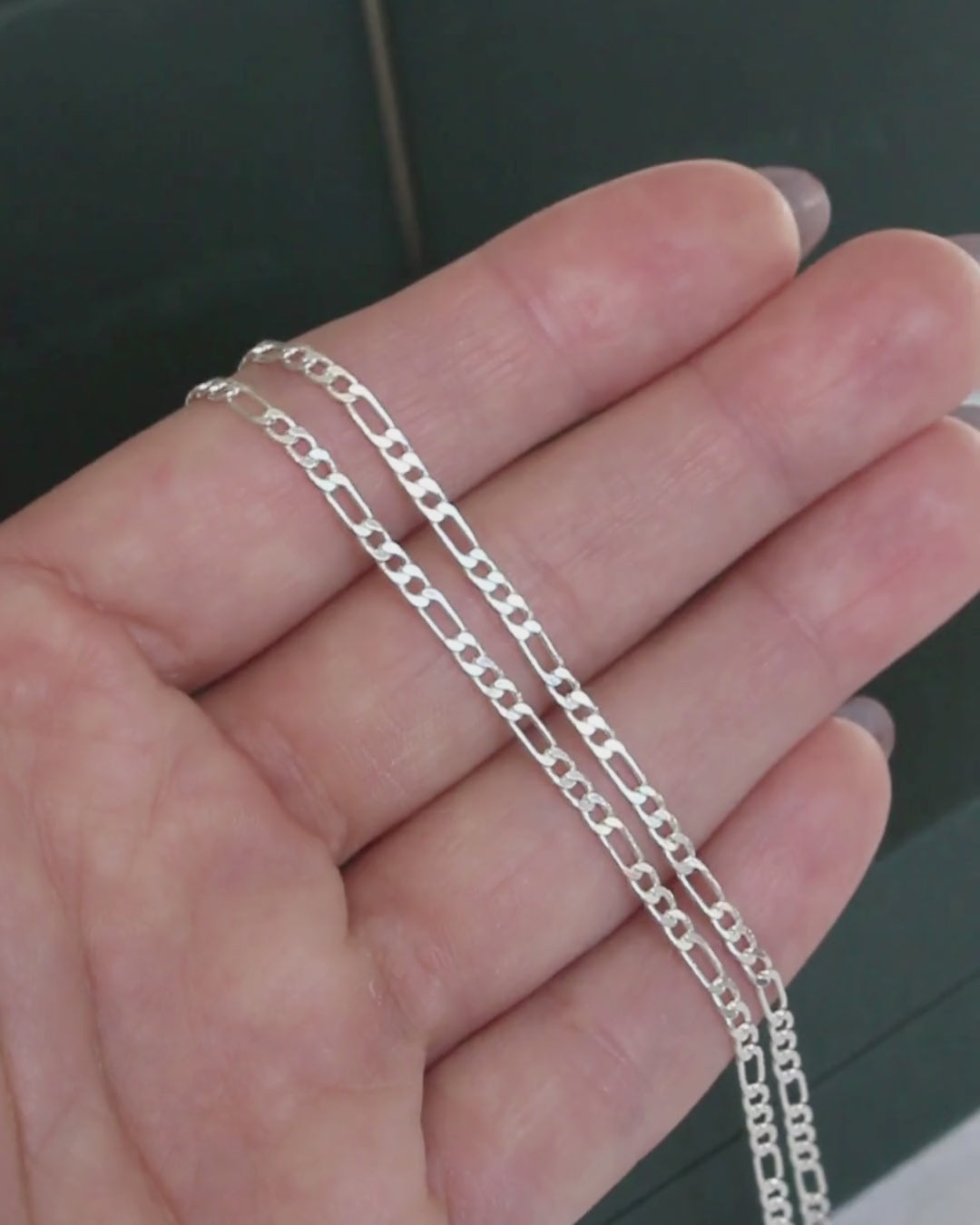 Corrente Grumet 3x1 70cm Prata 925