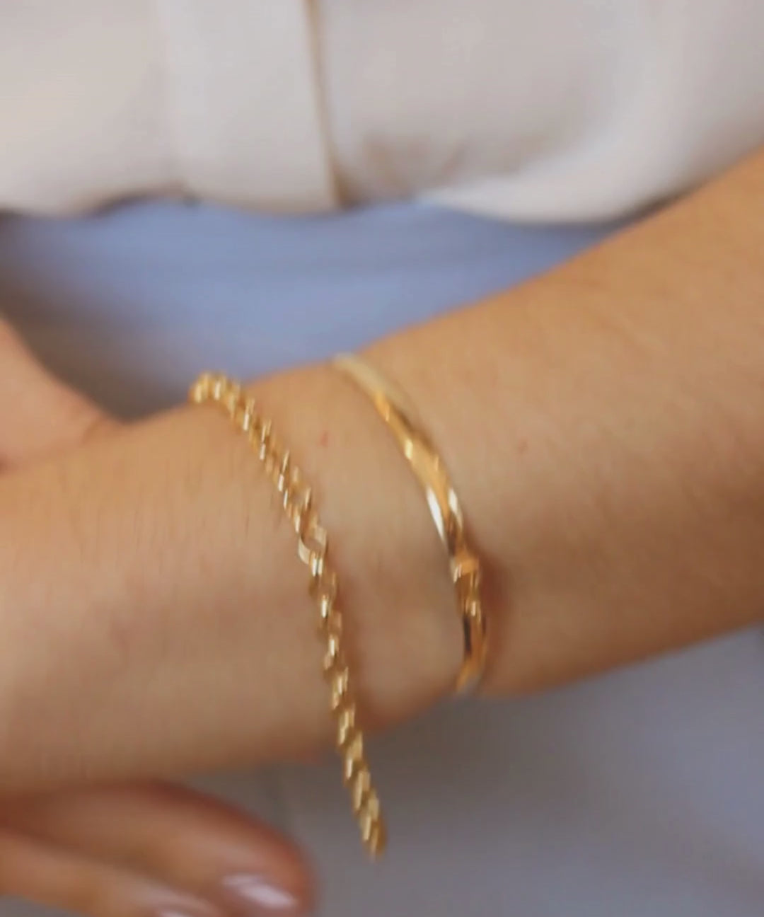 Pulseira Portuguesa Elos Maciços Ouro 18K 18cm