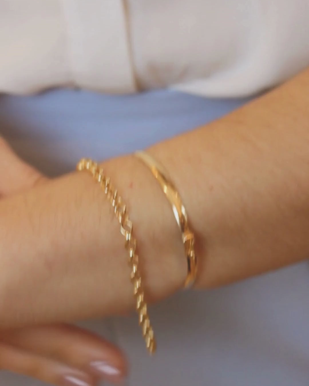 Pulseira Portuguesa Elos Maciços Ouro 18K 18cm