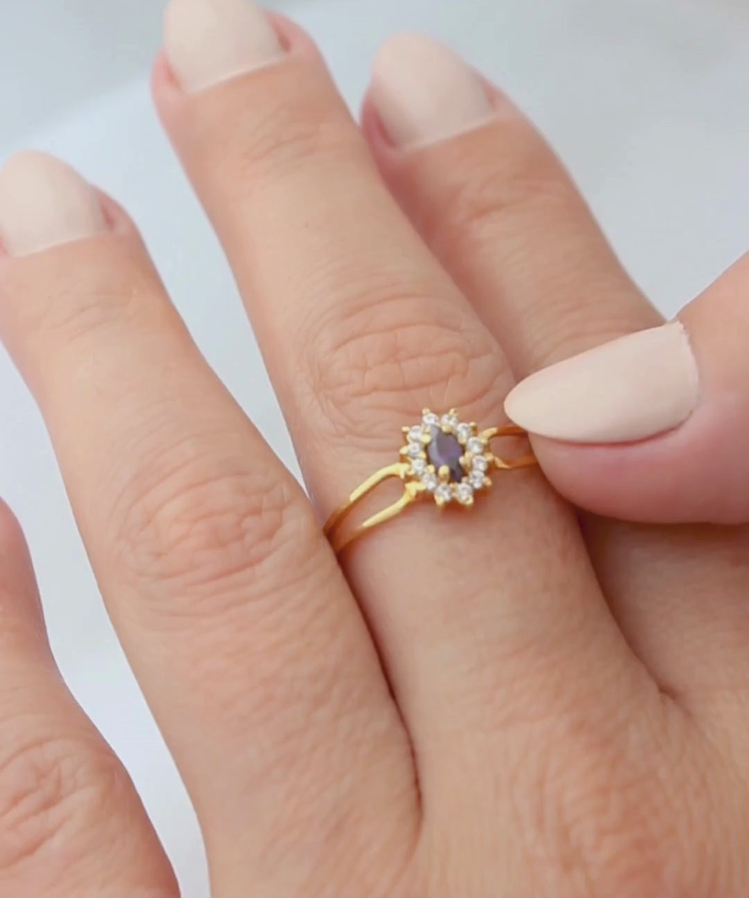 Anel Formatura Navete Aro Duplo Ouro 18K