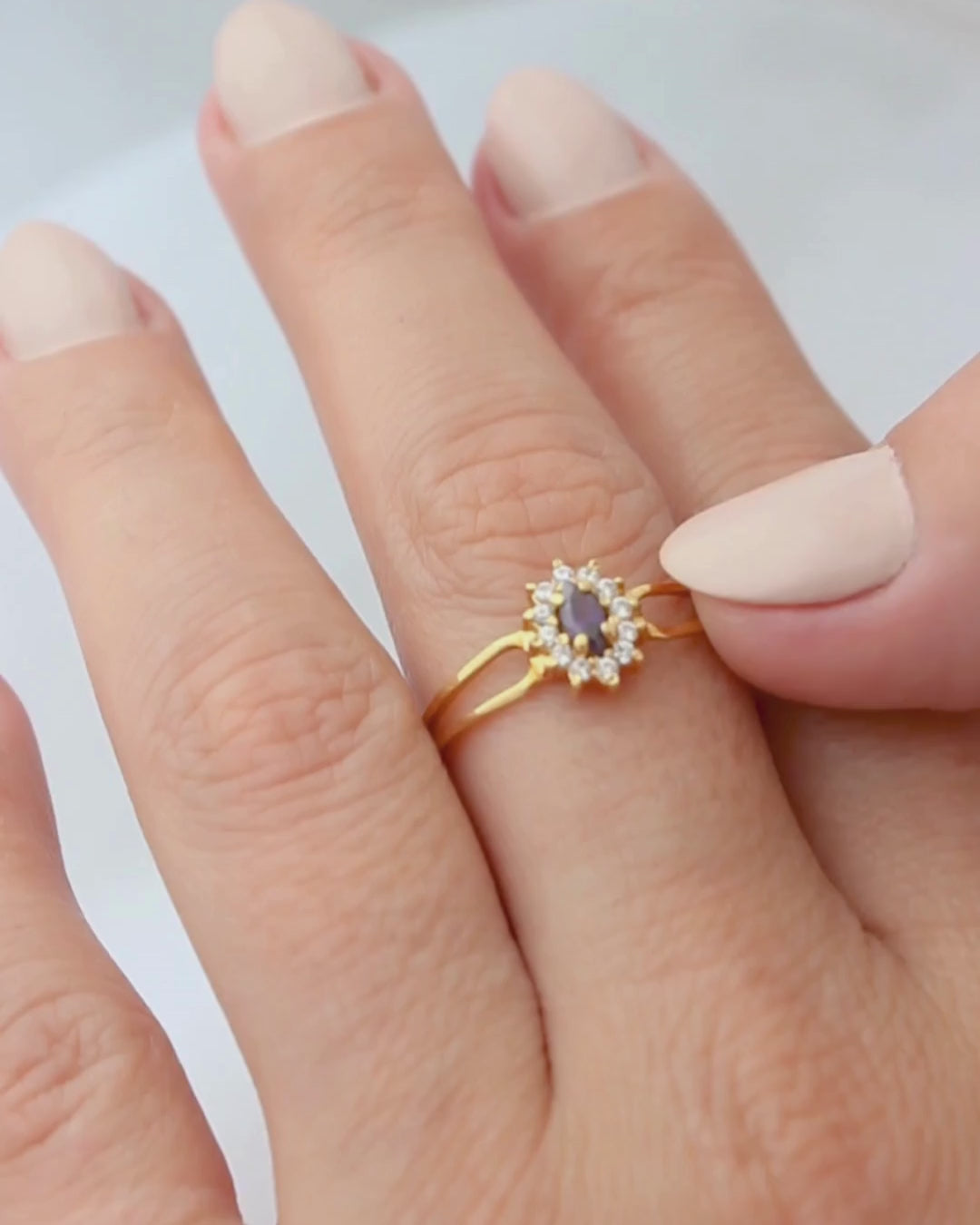 Anel Formatura Navete Aro Duplo Ouro 18K