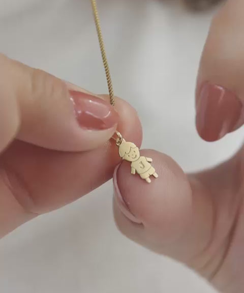 Pingente Personalizado Menino José Ouro 18K