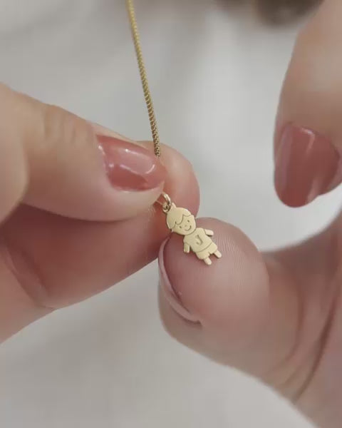 Pingente Personalizado Menino José Ouro 18K