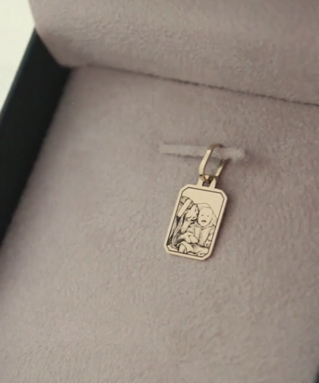 Pingente Foto Personalizado Desquinado Ouro 18K