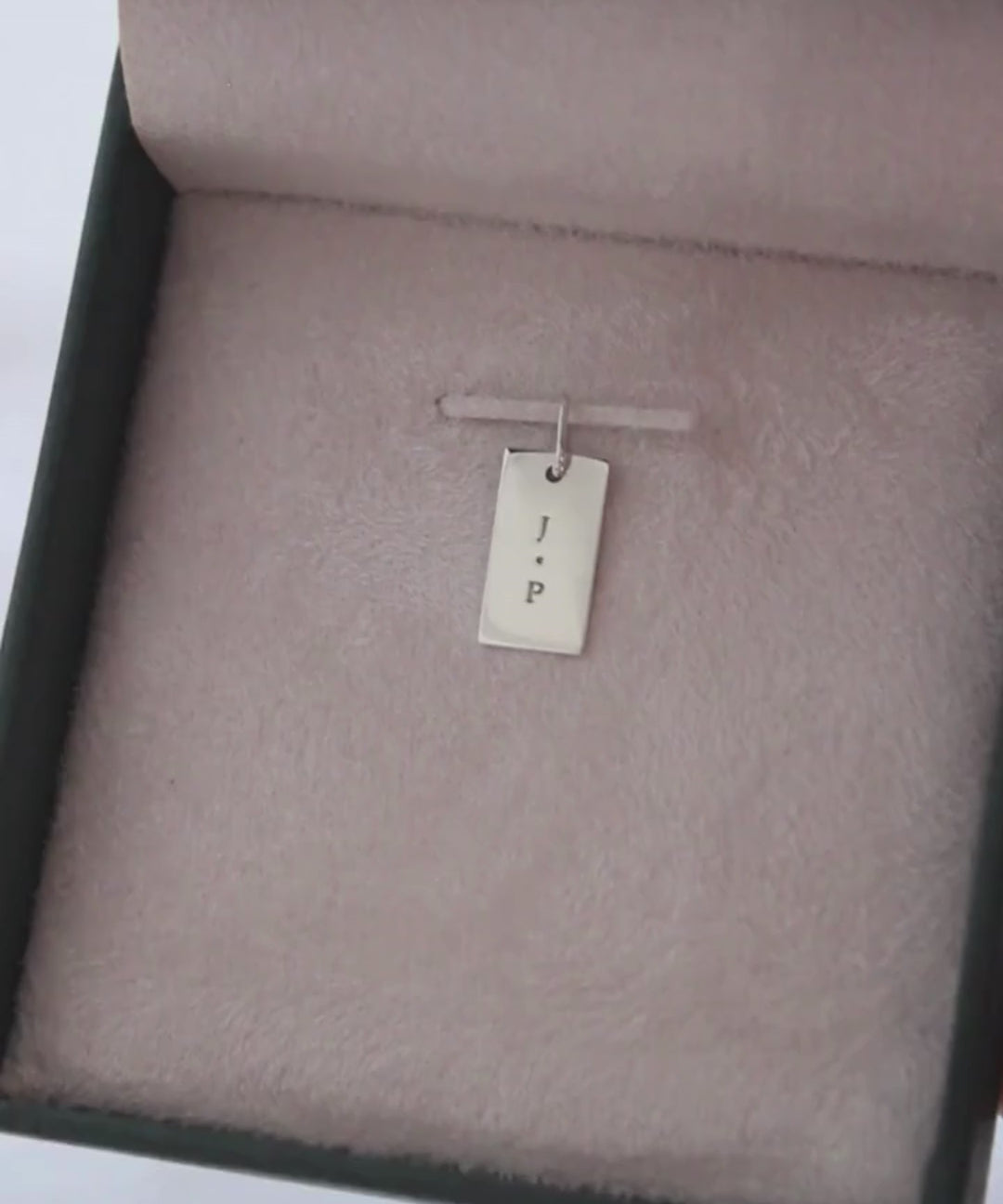 Pingente Personalizado Retangular Prata 950