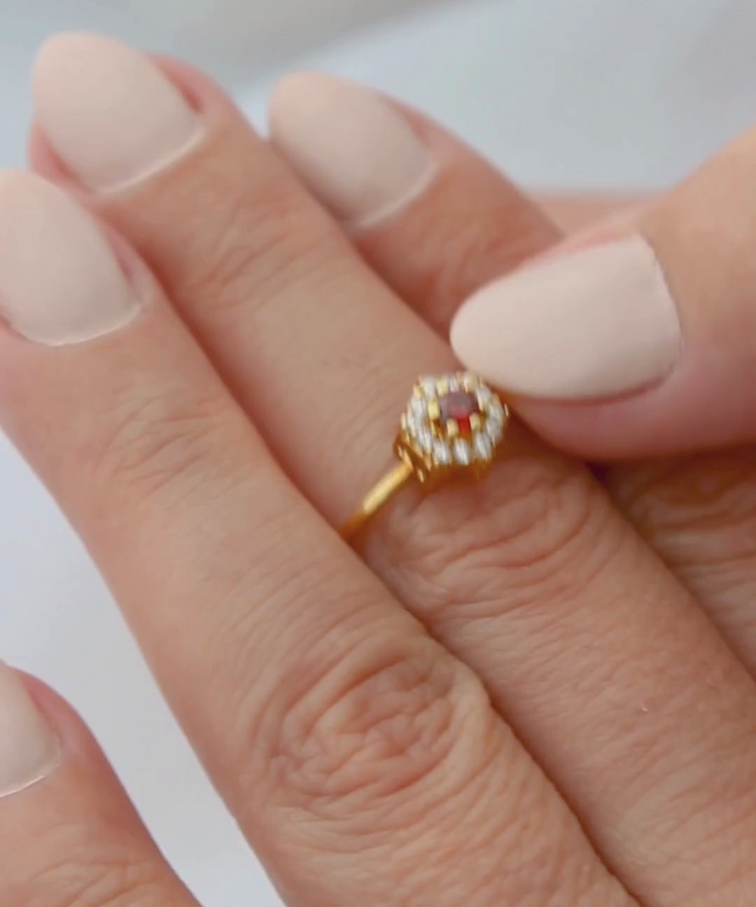 Anel Formatura Hexagonal Aro Delicado Ouro 18K