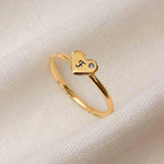 Anel Coração Personalizado Ouro 18K