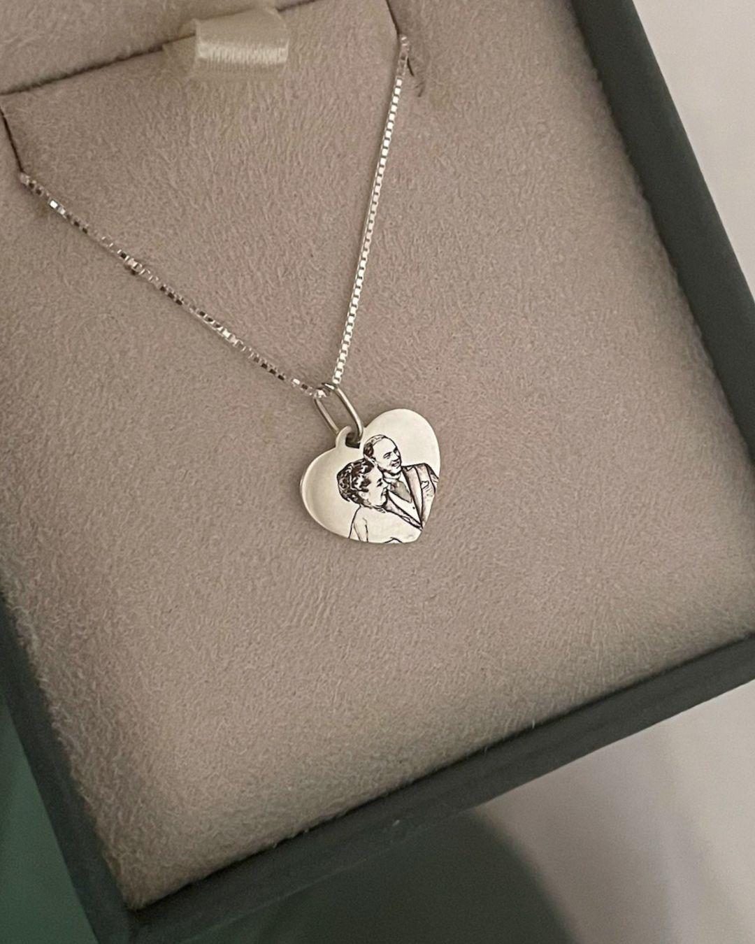 Pingente Personalizado Coração Prata 950
