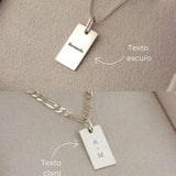 Pingente Personalizado Retangular Prata 950