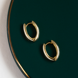 Argola Bico Lisa Ouro 18K - Montezza Joias