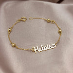 Pulseira Nome Personalizado Ouro 18K - Montezza Joias