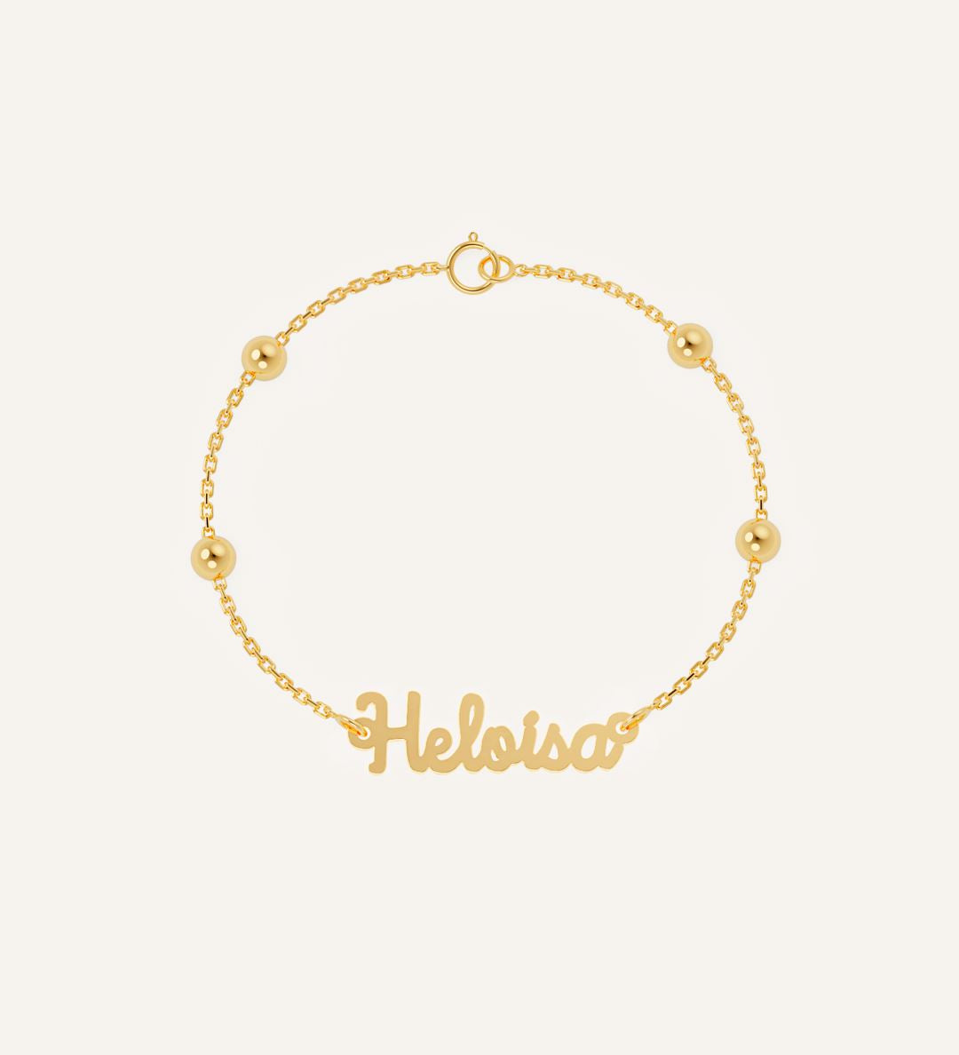 Pulseira Nome Personalizado Ouro 18K - Montezza Joias