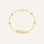 Pulseira Nome Personalizado Ouro 18K - Montezza Joias