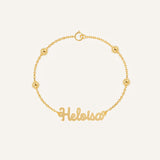 Pulseira Nome Personalizado Ouro 18K - Montezza Joias